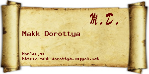Makk Dorottya névjegykártya